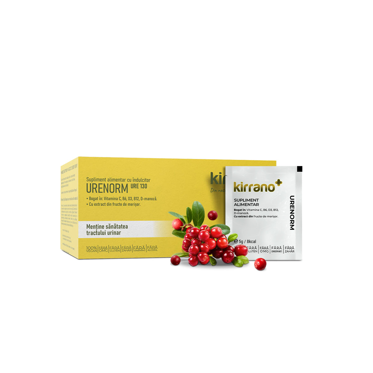 UreNorm - Supliment pentru sănătatea tractului urinar – cu D-manoză, Merișor și Vitamine esențiale