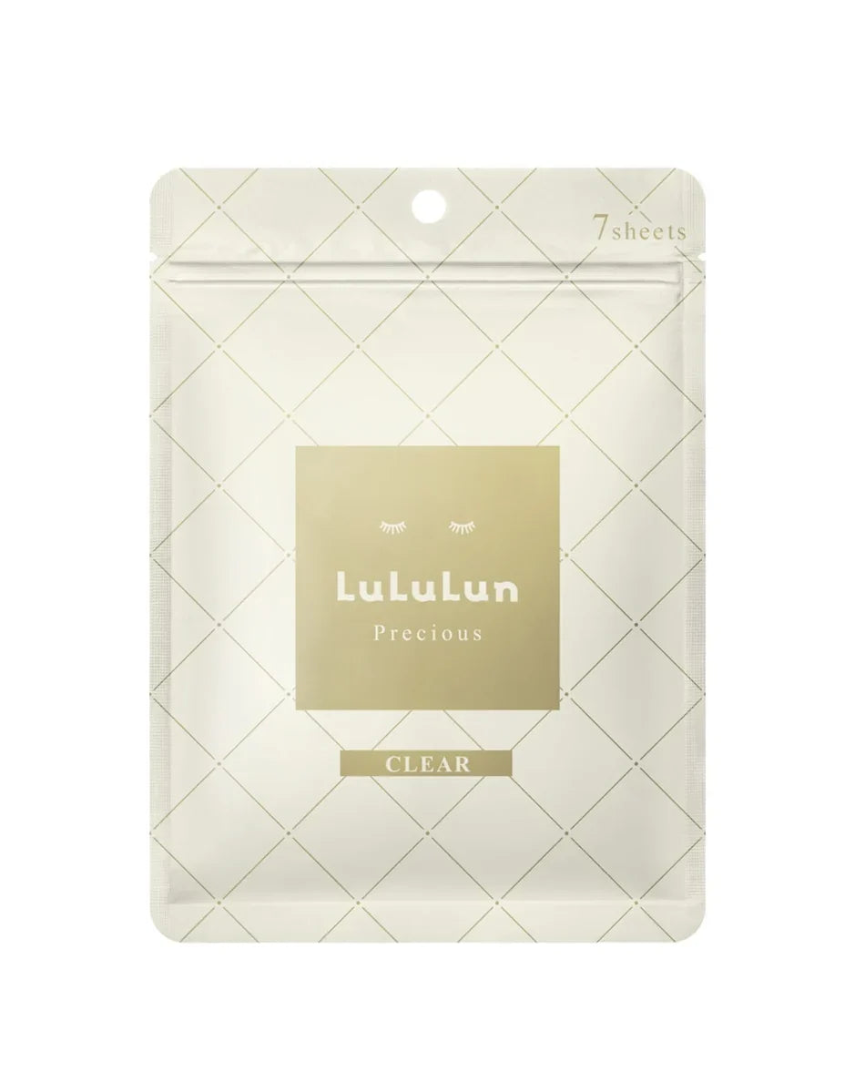 Mască de Față Precious Clear, Lululun, 108ml Ser + 7 Măști, Fermitate și Luminozitate, Ten Matur, Fără Parfum
