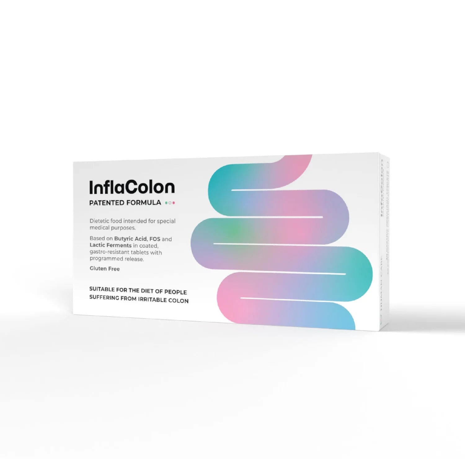 Supliment Alimentar InflaColon, Butirat de Calciu 370 mg, 30 comprimate, Human Care, pentru Colon Iritabil