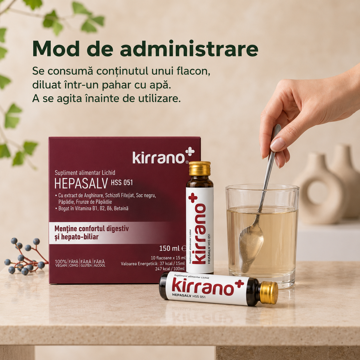 HEPASALV, 10 shoturi x 15 ml