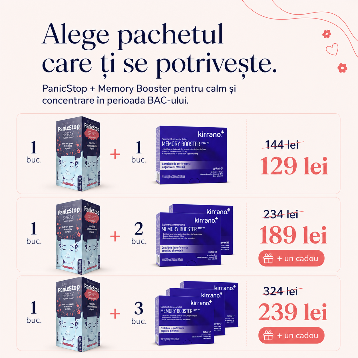 Promo Bac 2026: PanicStop + Memory Booster