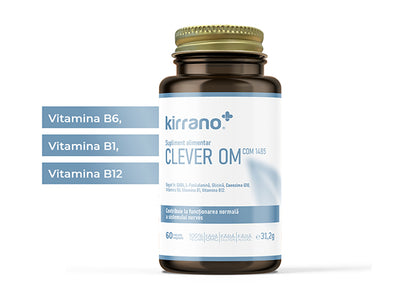 Clever OM – Supliment alimentar pentru memorie și concentrare, cu GABA, Coenzima Q10 și vitaminele B