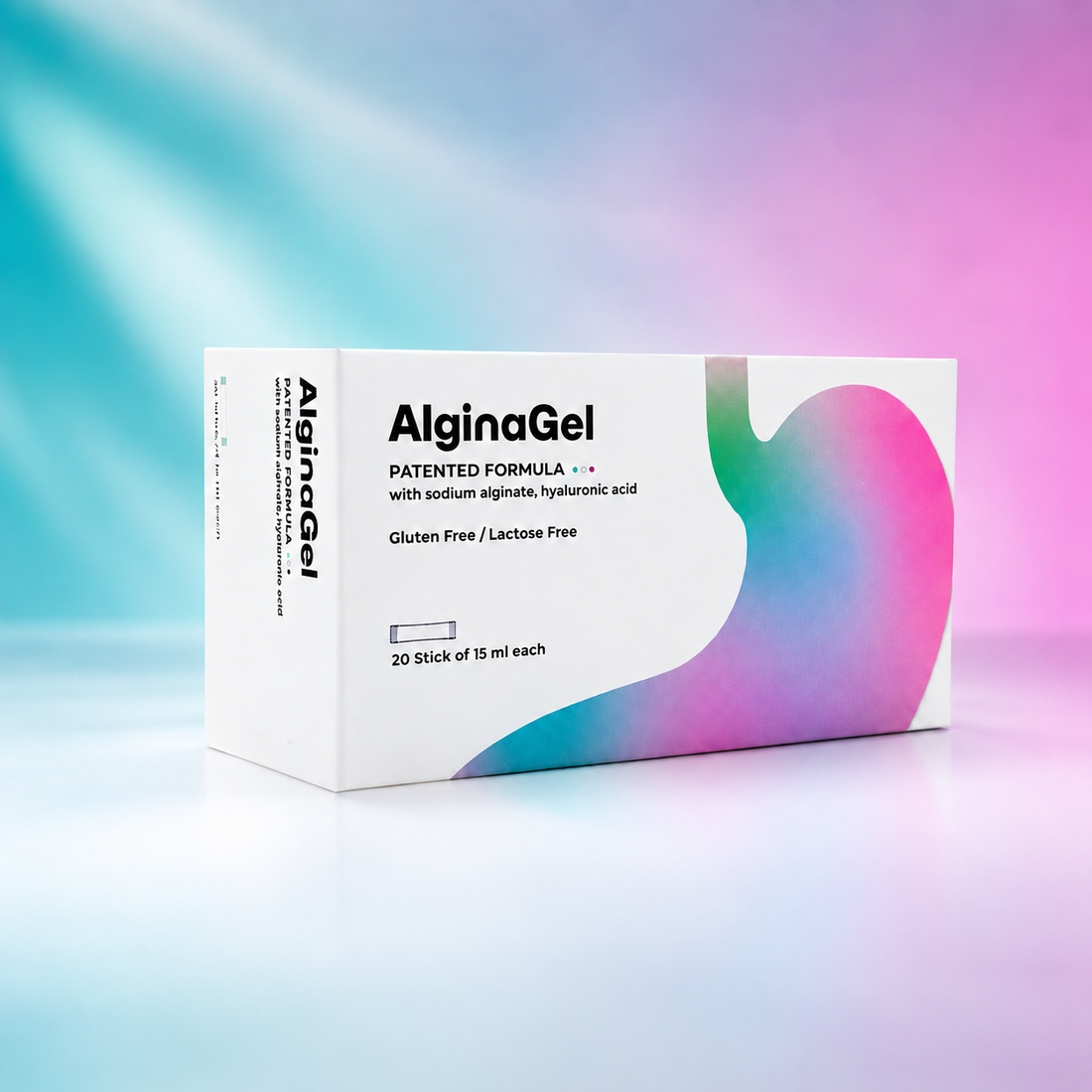 Supliment Alimentar AlginaGel, Alginat de Sodiu 375 mg, Reflux Gastroesofagian, Aciditate Gastrica, Protectie Esofagiana, Bariera Anti-Acid, Mucoasa Gastrica