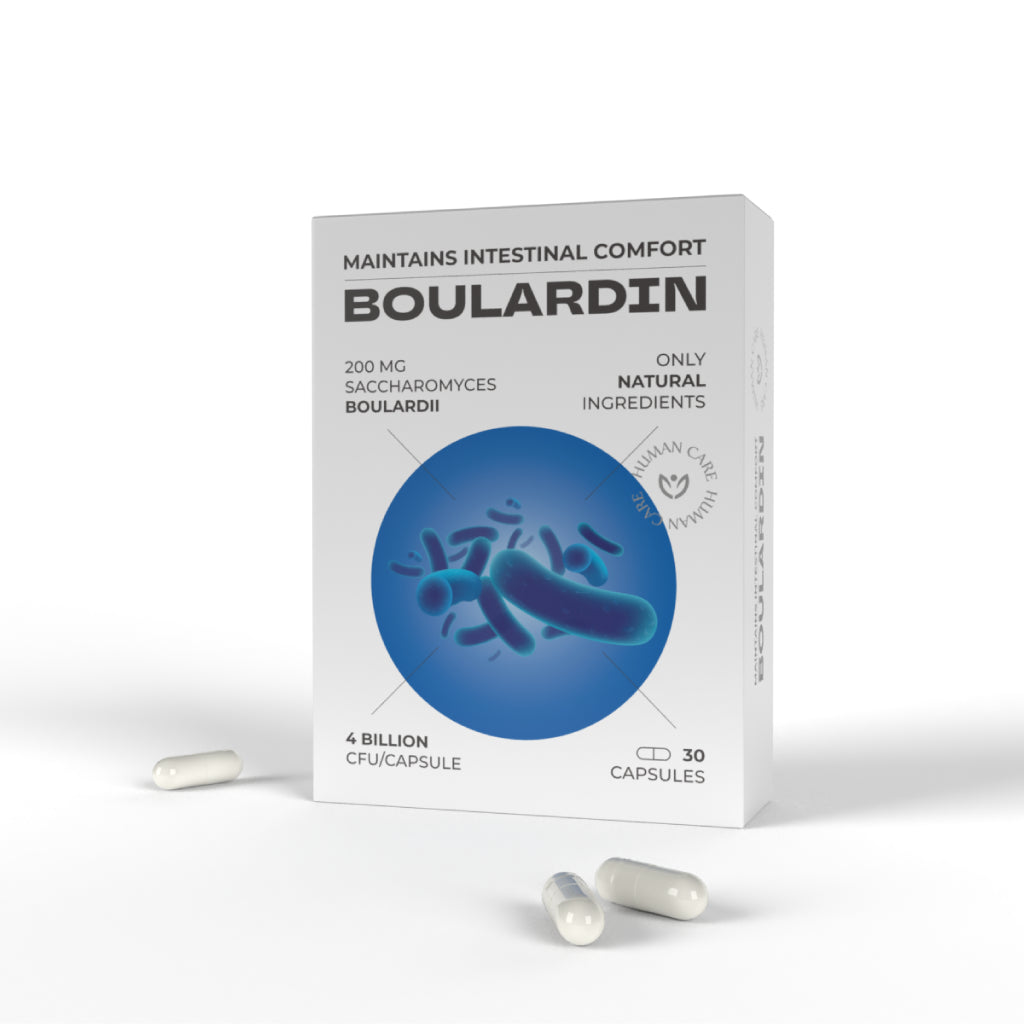Supliment Alimentar Probiotic Boulardin, Saccharomyces boulardii 4 mld. CFU, Disconfort Intestinal, Dezechilibrul Florei Intestinale