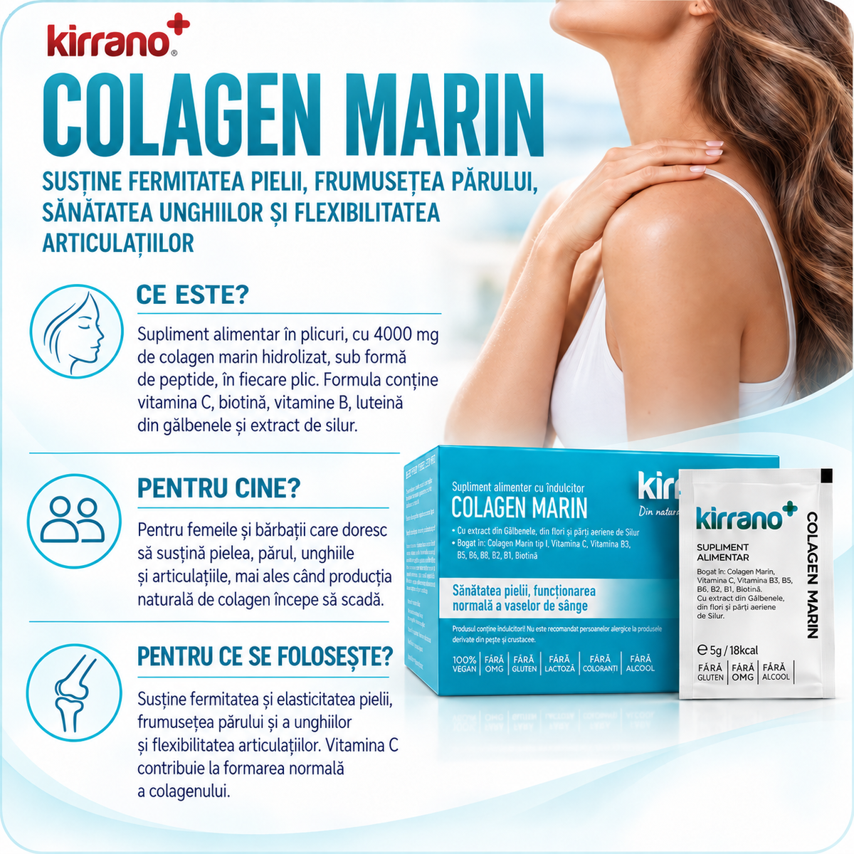 Colagen Marin –  Supliment alimentar pentru frumusețea și sănătatea pielii, a părului și a articulațiilor.