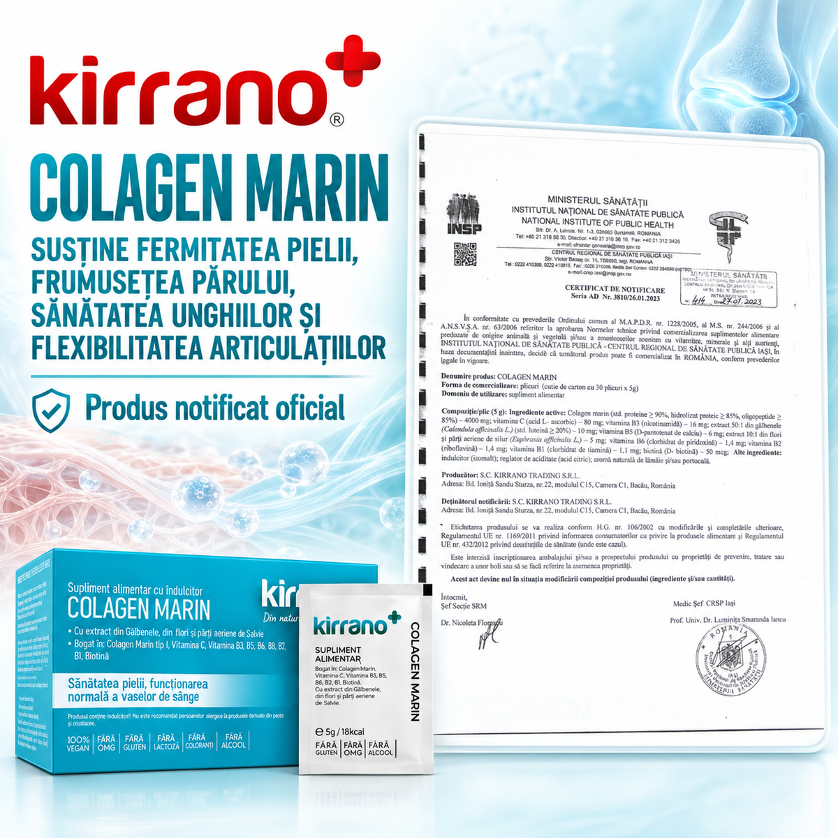 Colagen Marin –  Supliment alimentar pentru frumusețea și sănătatea pielii, a părului și a articulațiilor.