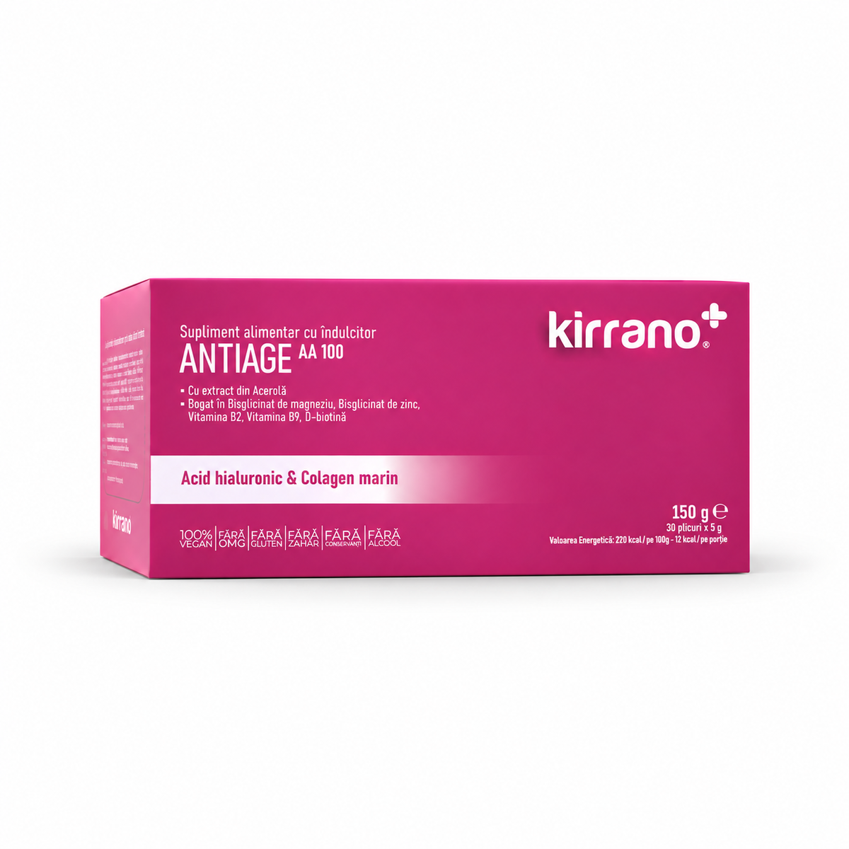 antiage — ambalaj complet, centrat pe fundal alb