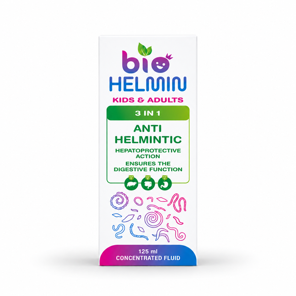 BIOHELMIN, 125 ml — vedere frontală pe fundal alb