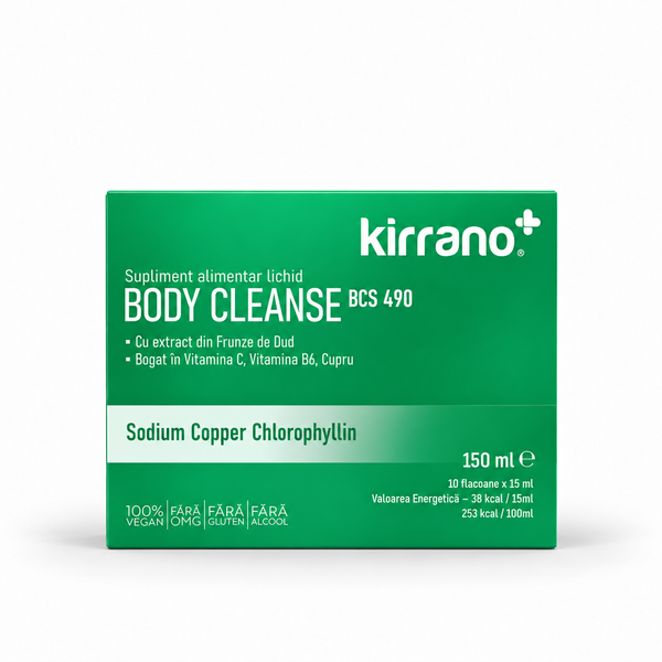 BODY CLEANSE, 10 shoturi x 15 ml — vedere frontală pe fundal alb