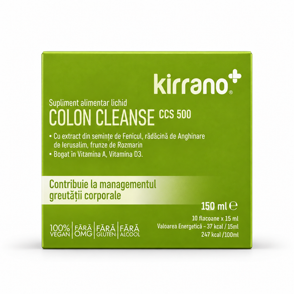 COLON CLEANSE, 10 shoturi x 15 ml — vedere frontală pe fundal alb