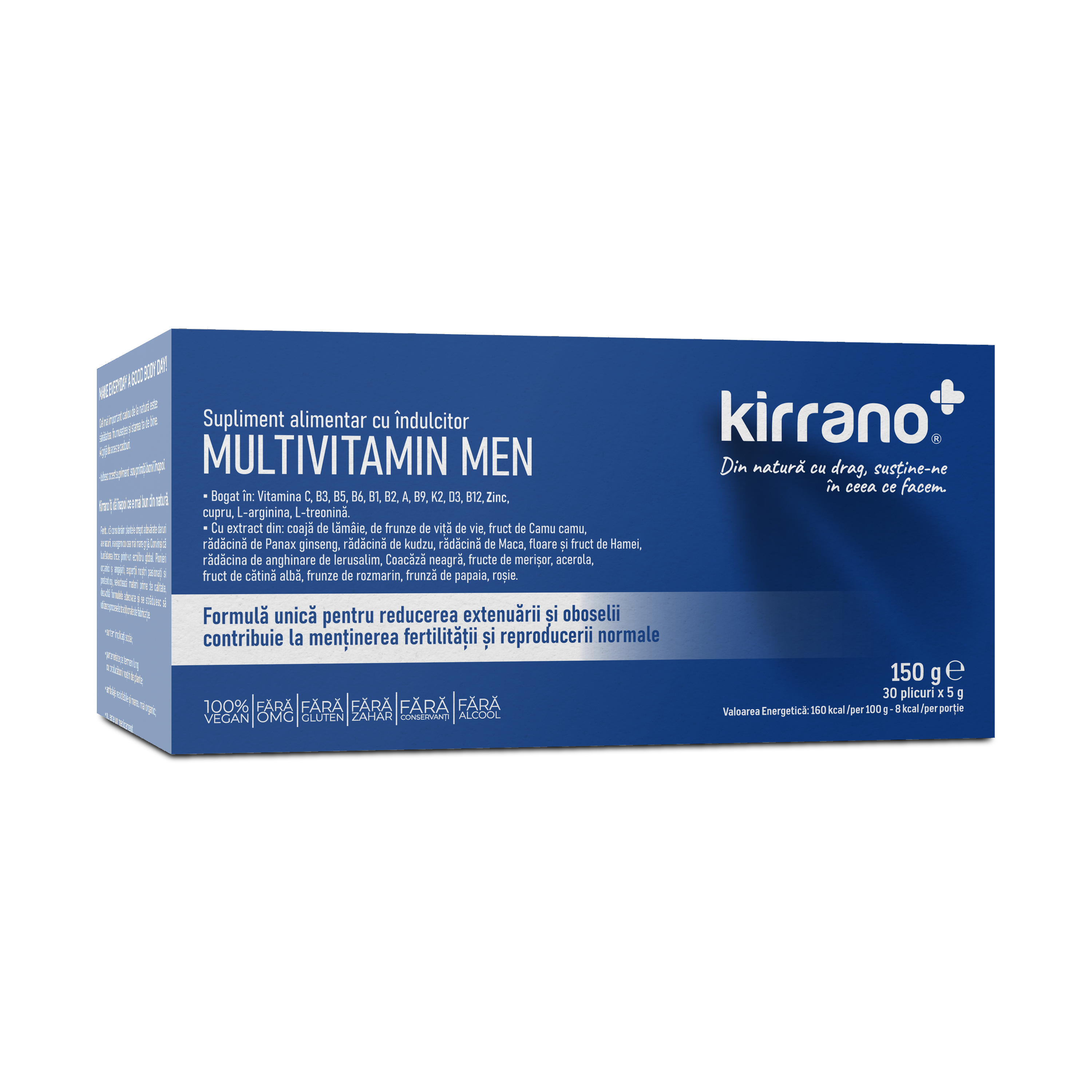 Supliment alimentar Kirrano Multivitamin Men – cutie 30 plicuri