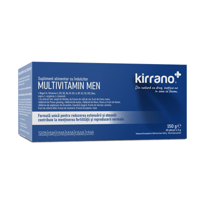 Supliment alimentar Kirrano Multivitamin Men – cutie 30 plicuri