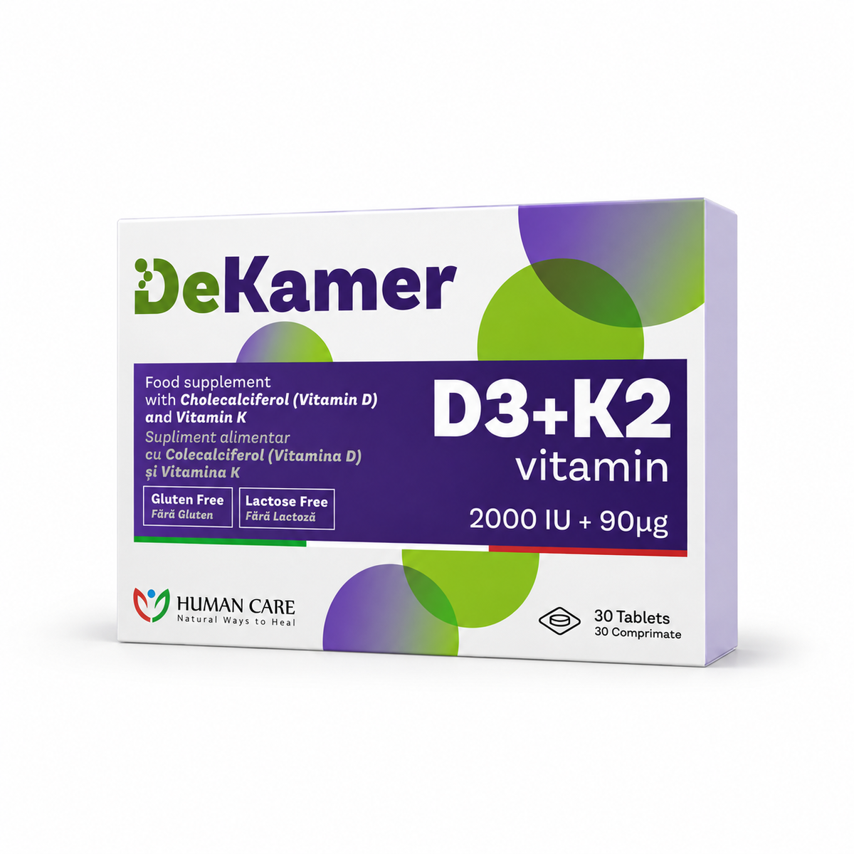 dekamer-comprimate — produs pe fundal alb