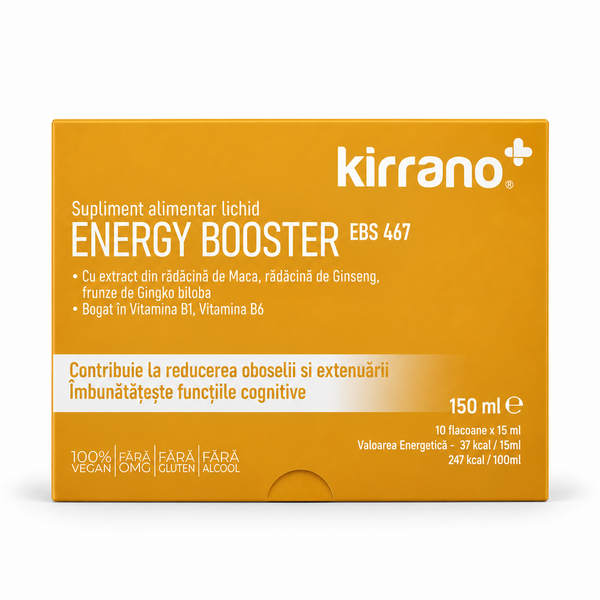 Energy Booster — vedere frontală pe fundal alb