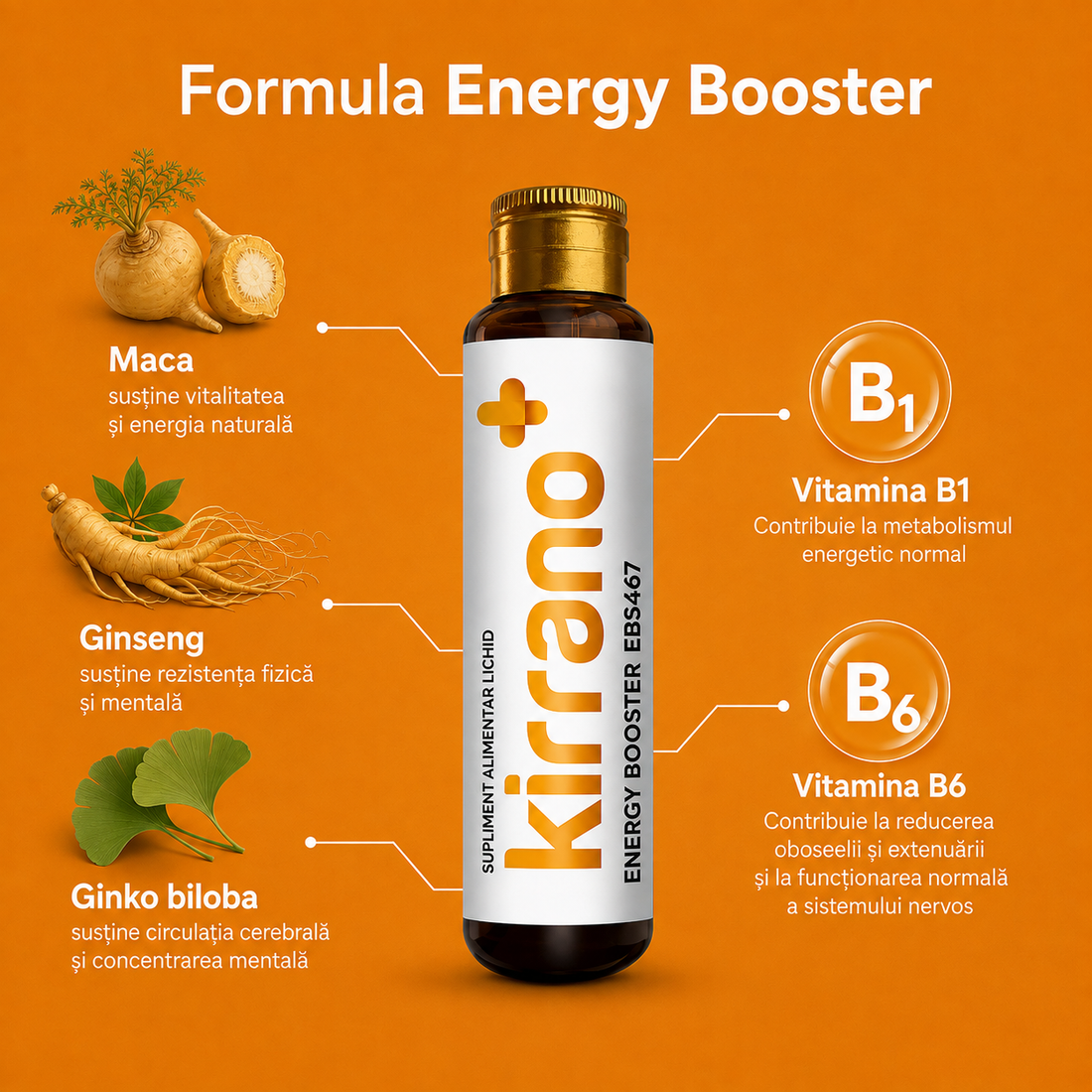 ENERGY BOOSTER, 10 shoturi x 15 ml