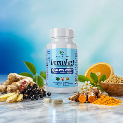 Supliment Alimentar Immufast, Vitamina C 1000 mg + D3 5000 IU, Susține Imunitatea