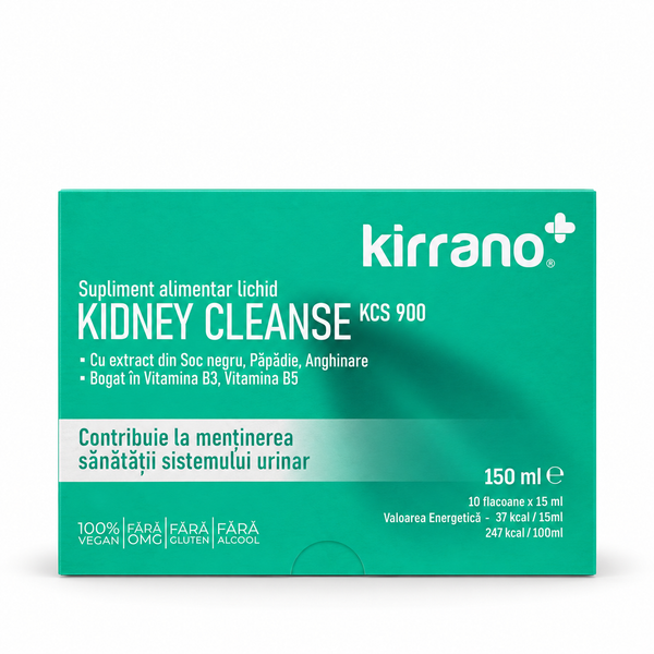 KIDNEY CLEANSE, 10 shoturi x 15 ml — vedere frontală pe fundal alb