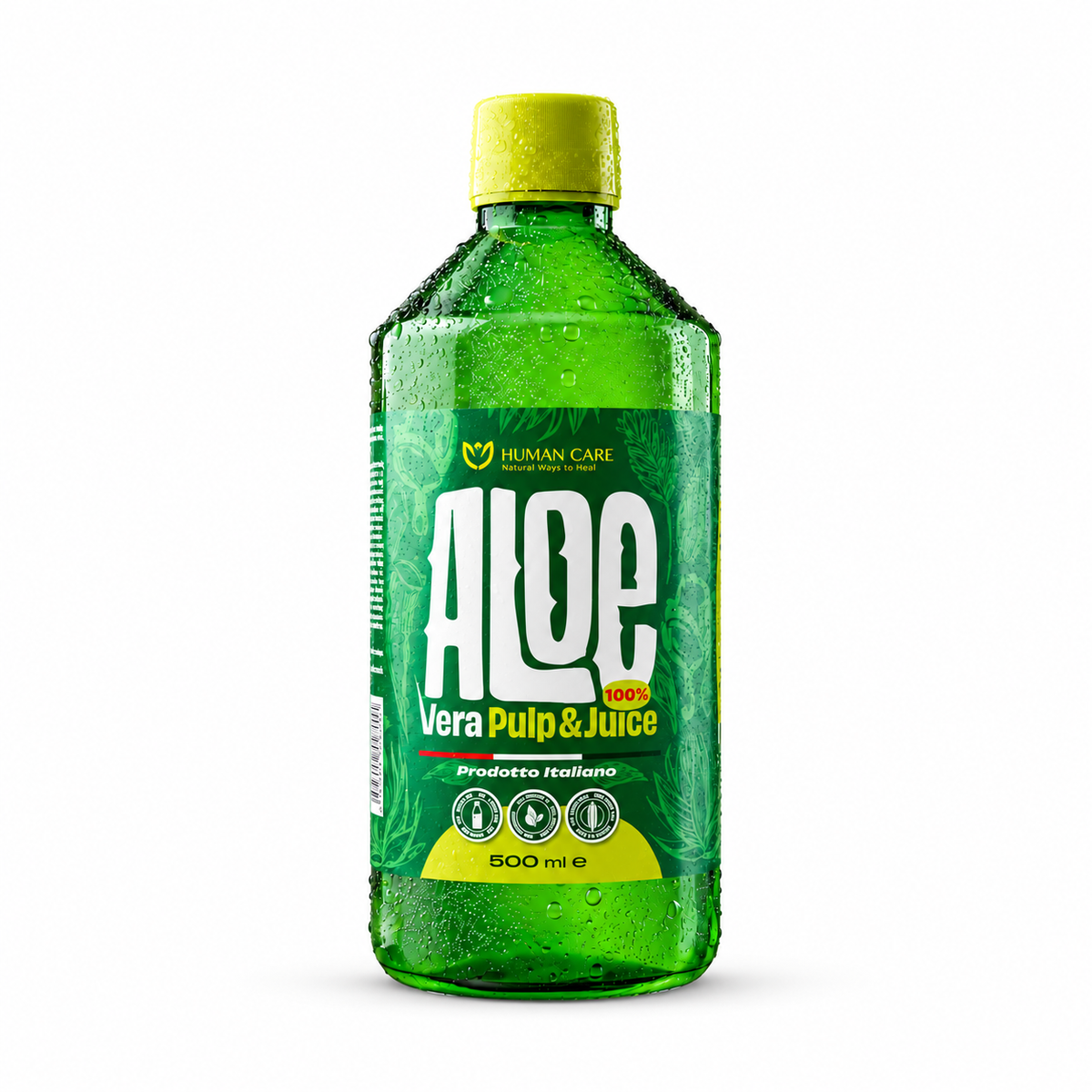 Supliment Alimentar Aloe Vera Suc Natural 100% cu Pulpa, potrivit pentru Detox, Digestie si Imunitate – fundal alb