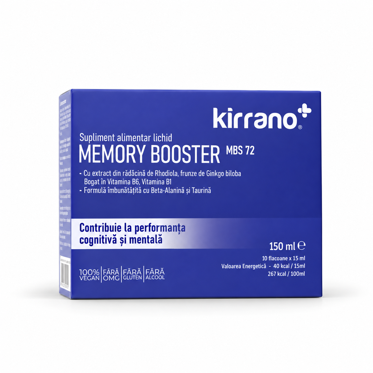 Memory Booster - Concentrare și memorare. Reduce oboseala și epuizarea. – fundal alb