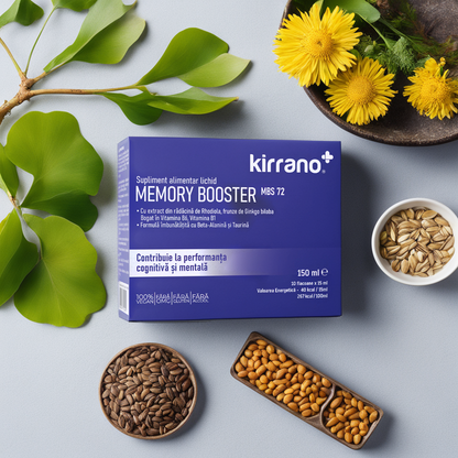 Memory Booster  MBS72 Supliment alimentar pentru sănătatea creierului. Concentrare și memorare. Reduce oboseala și epuizarea.