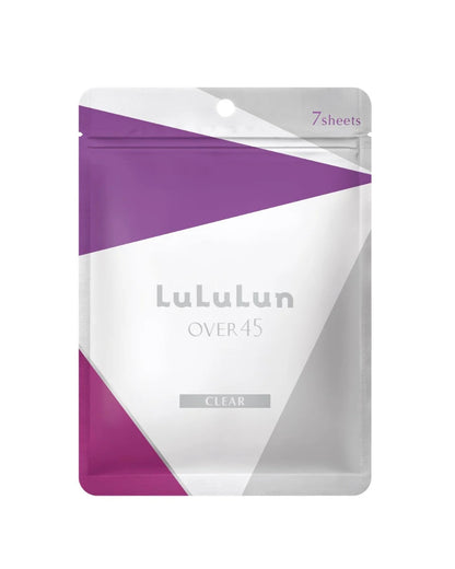 Mască de Față Over45 Clear Iris Blue, Lululun, 113ml Ser + 7 Măști, Fermitate și Luminozitate, Ten Matur