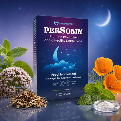 Supliment Alimentar PerSomn, Valeriana &amp; Melatonina 1 mg pentru Insomnii si Somn Linistit