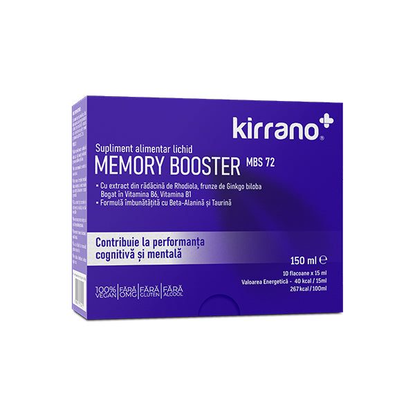 Memory Booster  MBS72 Supliment alimentar pentru sănătatea creierului. Concentrare și memorare. Reduce oboseala și epuizarea.