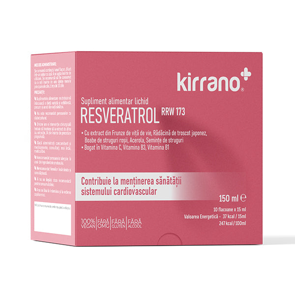 Supliment alimentar: RESVERATROL RRW 173 antioxidant, bogat în polifenoli din viță de vie