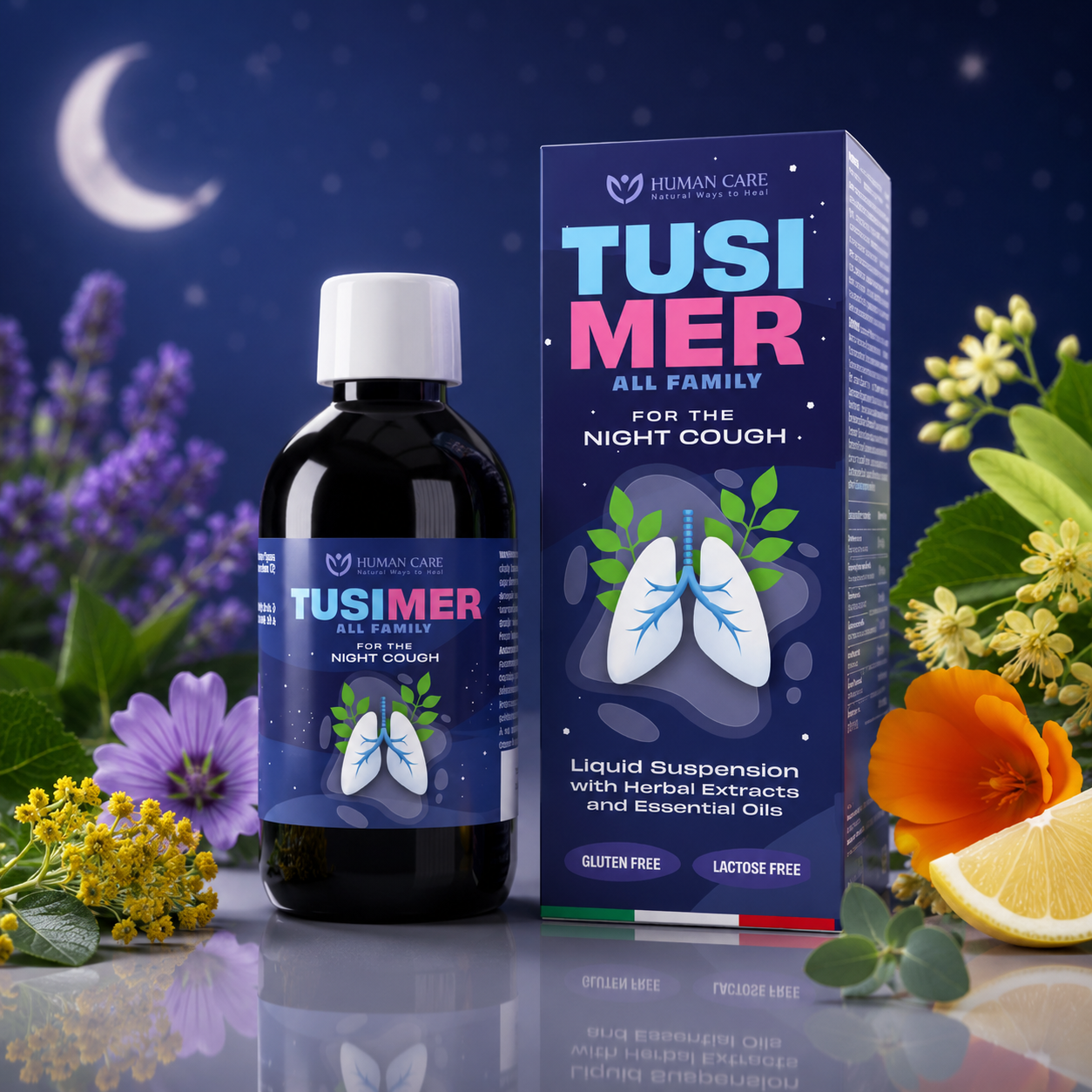 Supliment Alimentar Sirop Tusimer Night, 8 Extracte Vegetale, 125ml,
