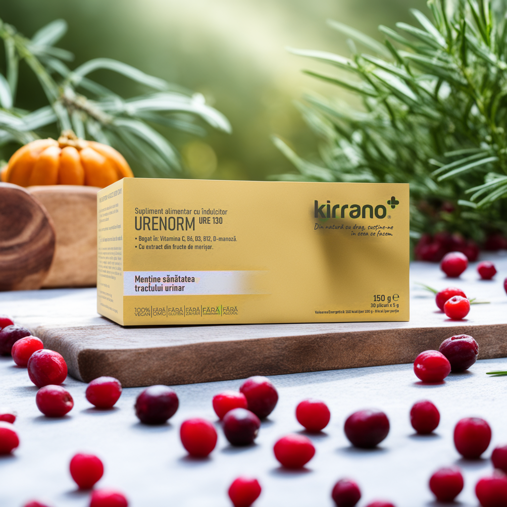UreNorm - Supliment pentru sănătatea tractului urinar – cu D-manoză, Merișor și Vitamine esențiale